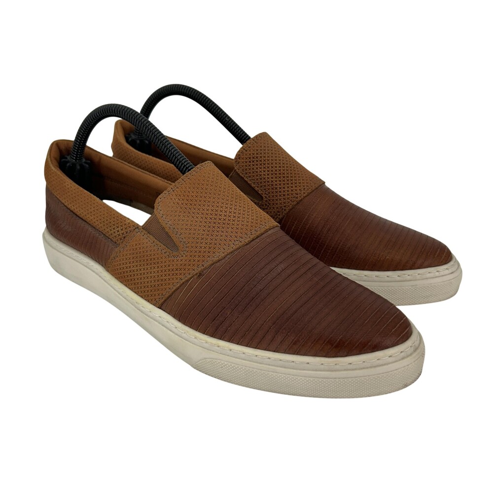 Free People Shoes Womens Size 10 EU 41 Textured Leather Slip On Comfort Sneaker